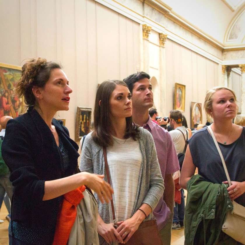 Tour Guide at the Louvre Museum