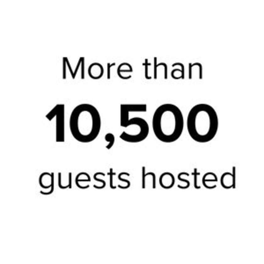 More than 150,000 guests hosted