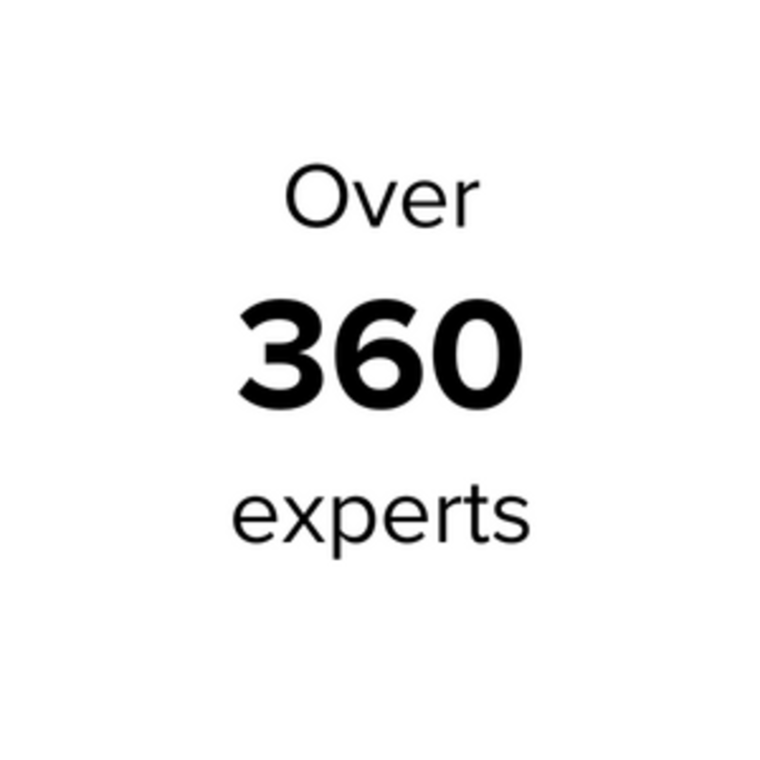 over 360 experts