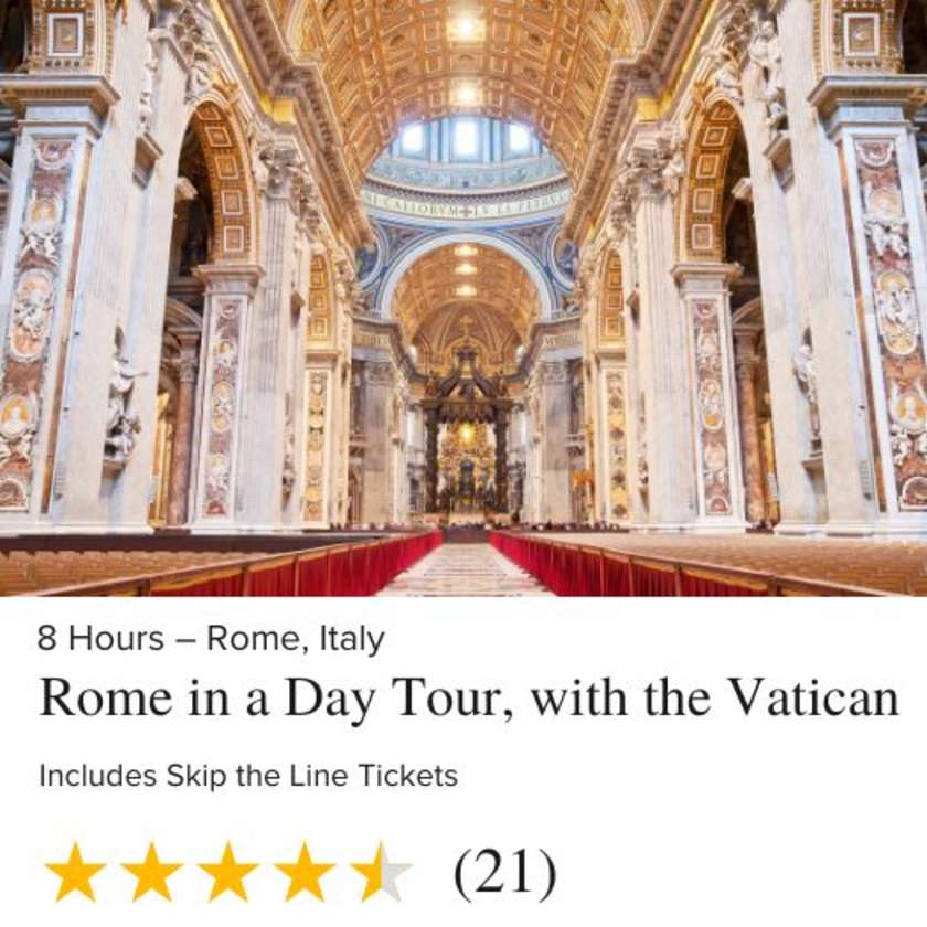 Rome in a Day Tour with the Vatican
