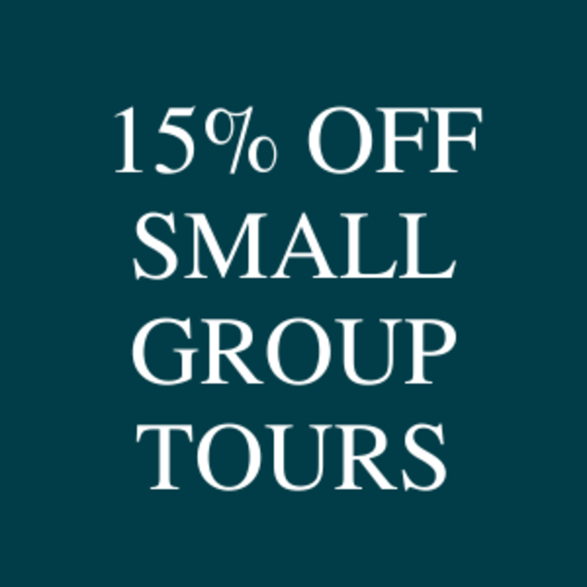 15% off Small group tours