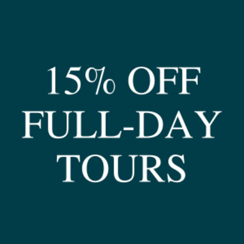 15% off full day tours