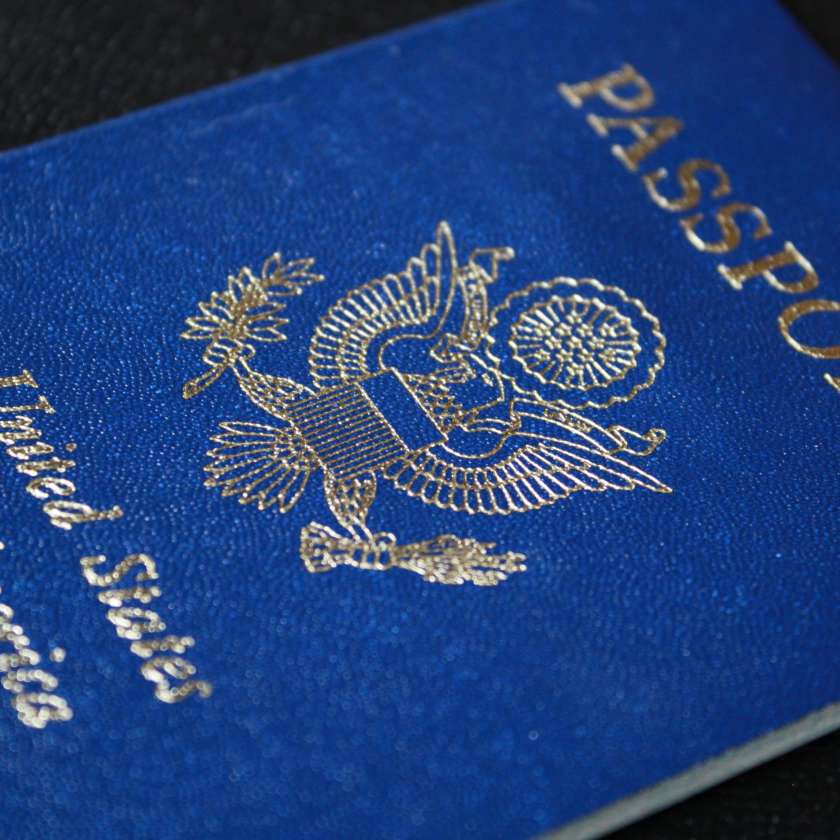 close up image of US passport