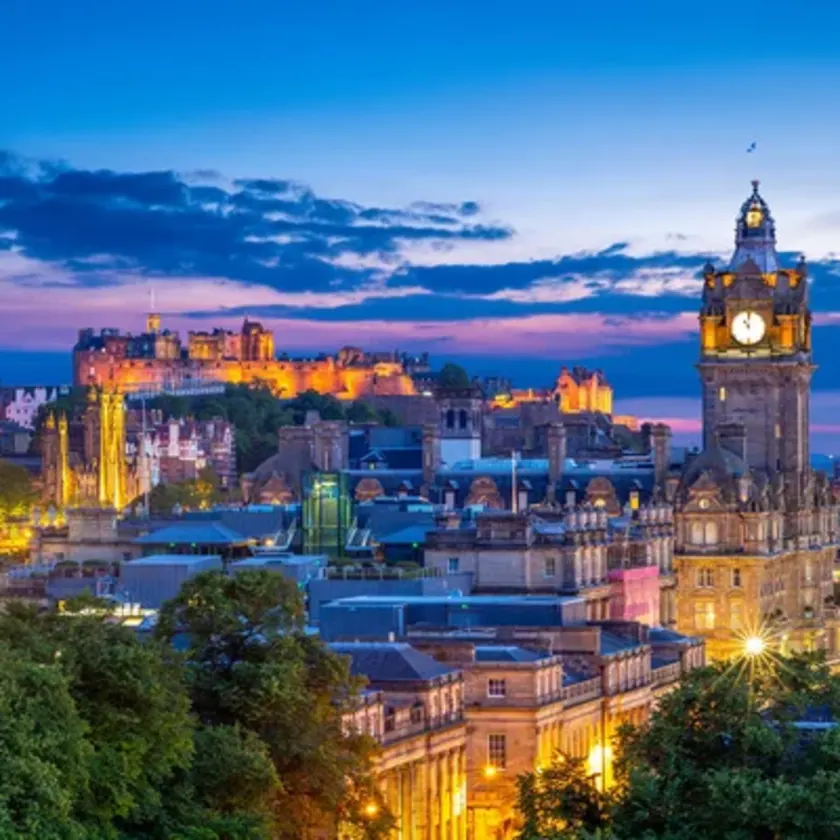 aerial photo of Edinburgh