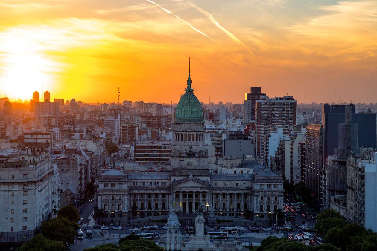 sunset view of Buenos Aires