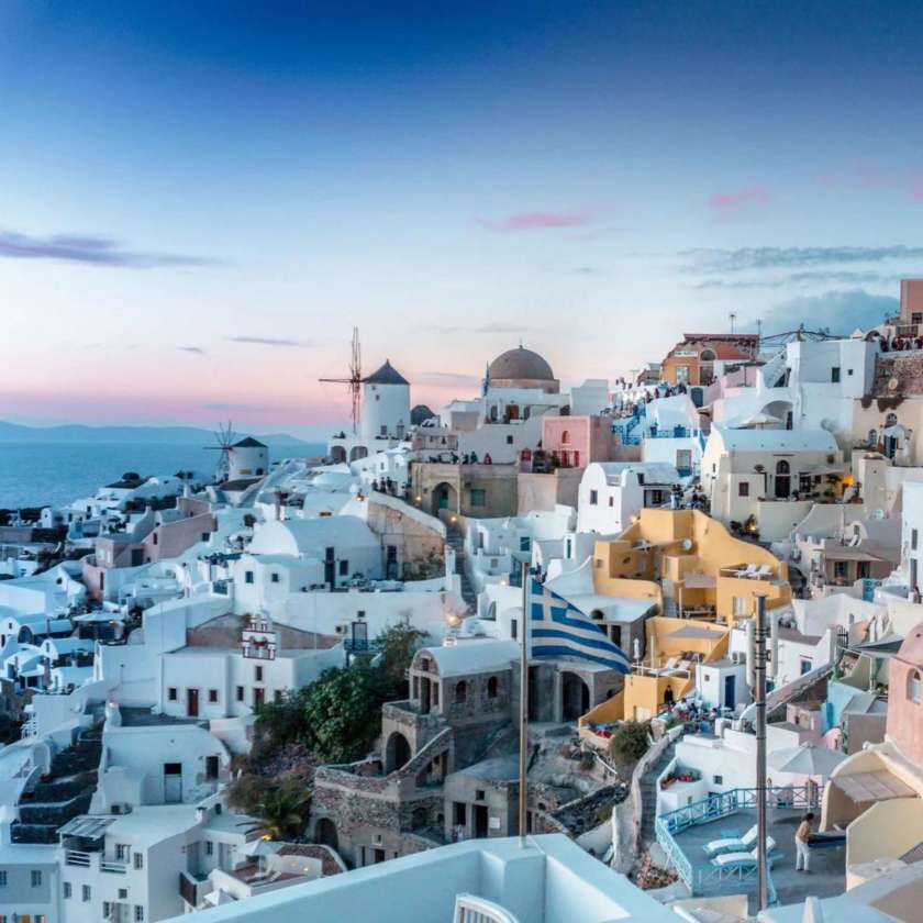 Greek island scene