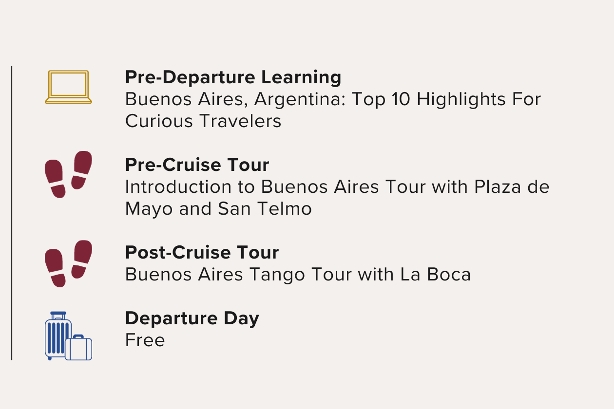 Three Nights in Buenos Aires Pre or Post-Cruise