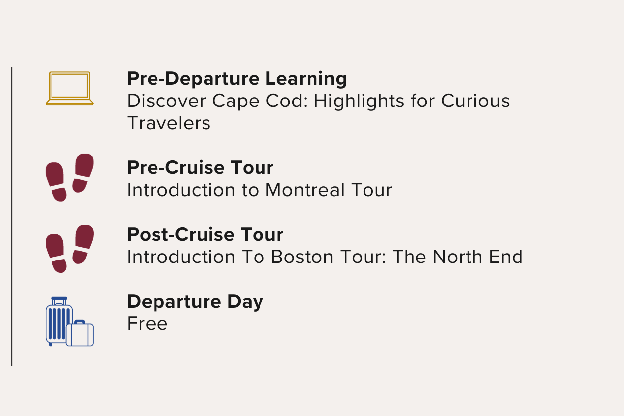 Two Nights in Montreal & Boston Pre and Post-Cruise