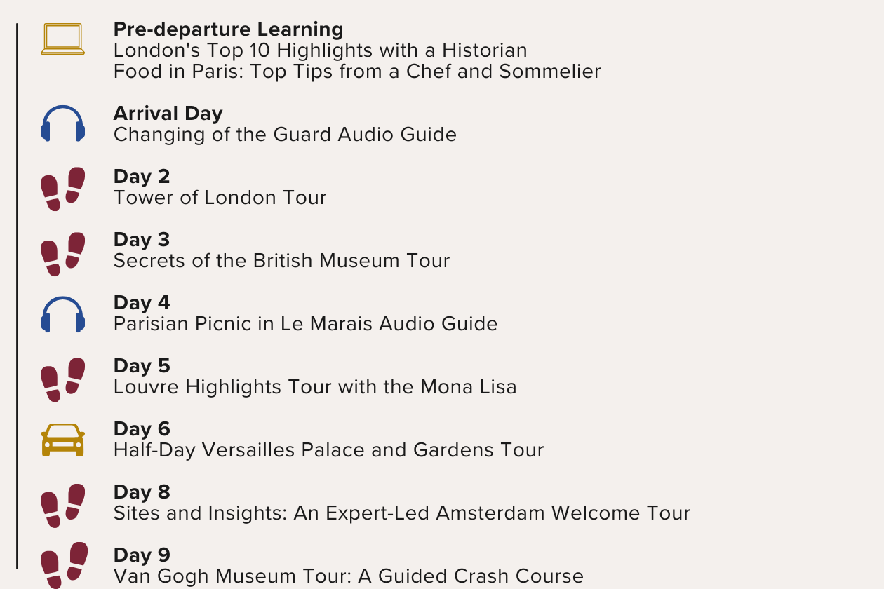 Nine Days in London Paris Amsterdam