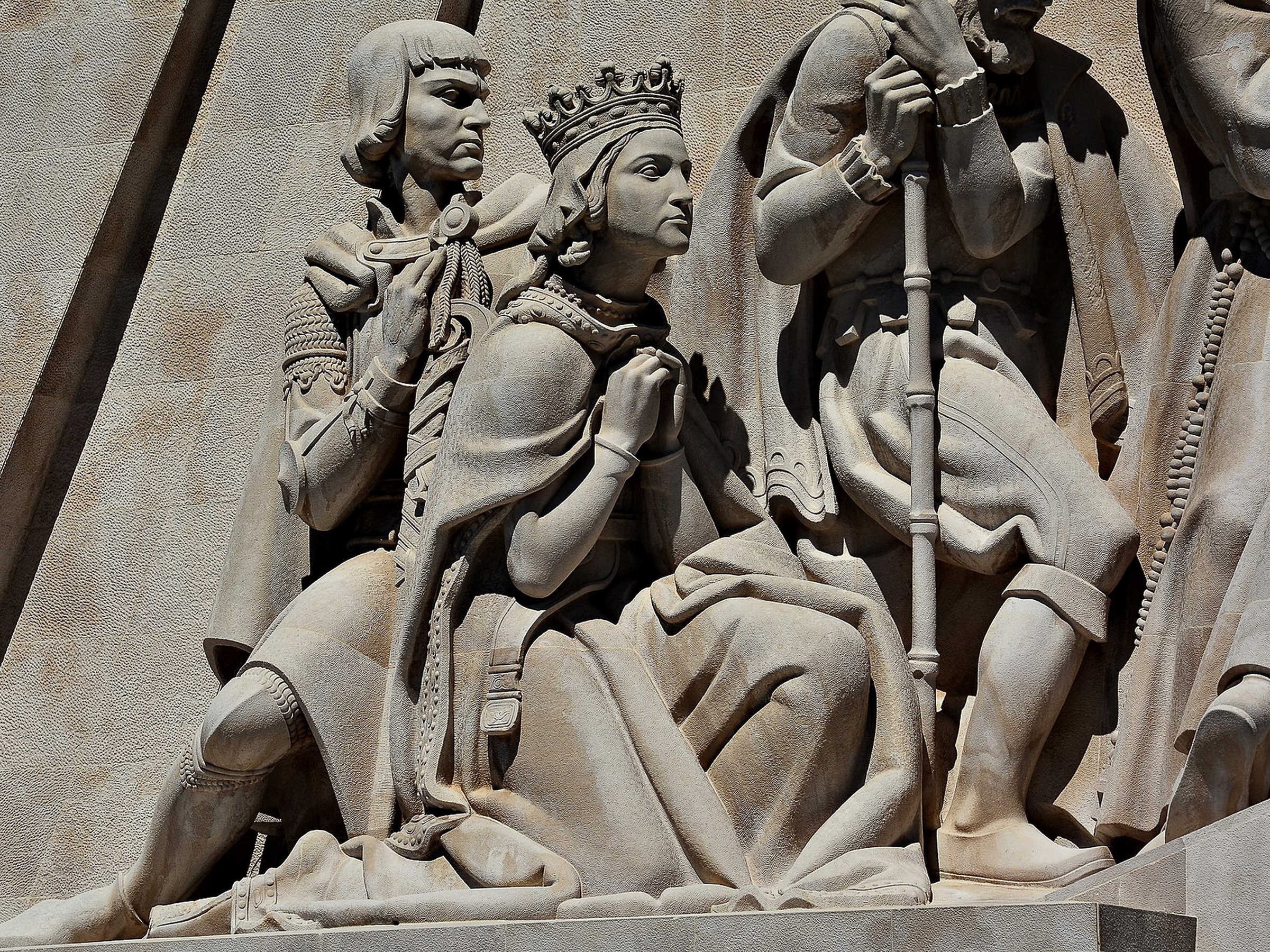 Princess Philippa of Lancaster, as carved in Lisbon's Monument to the Discoveries