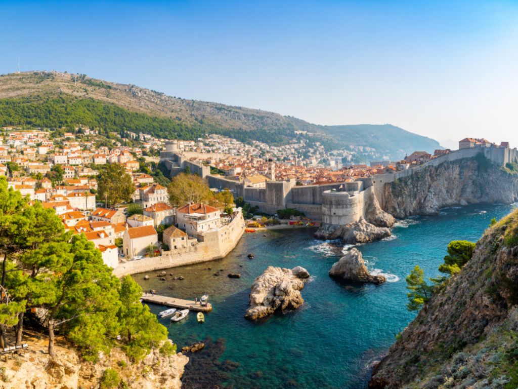 aerial view of Dubrovnik Croatia