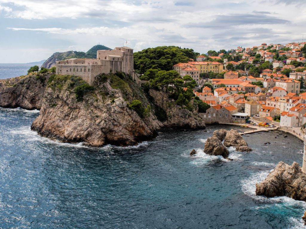aerial view of Dubrovnik, filming location for Game of Thrones