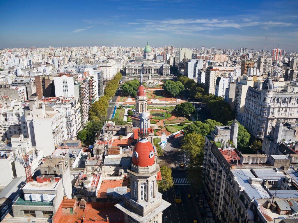 aerial view of Buenos Aires