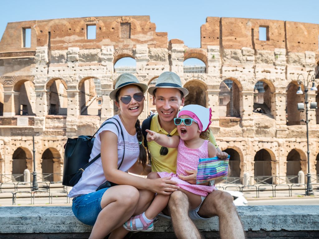 family tour of the Colosseum in Rome