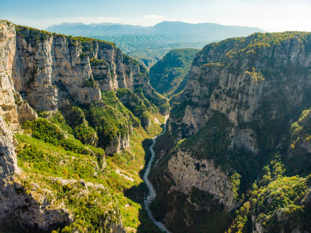 The Vikos Gorge in the Pindus Mountains