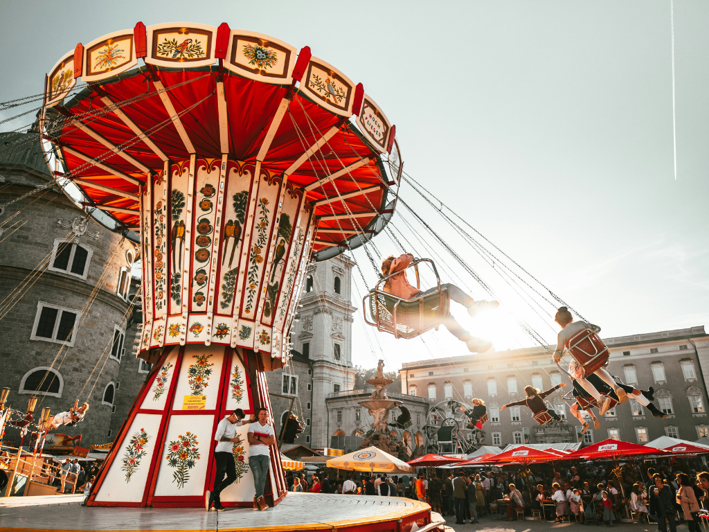 Carousel at Rupertikirtag in Salzburg