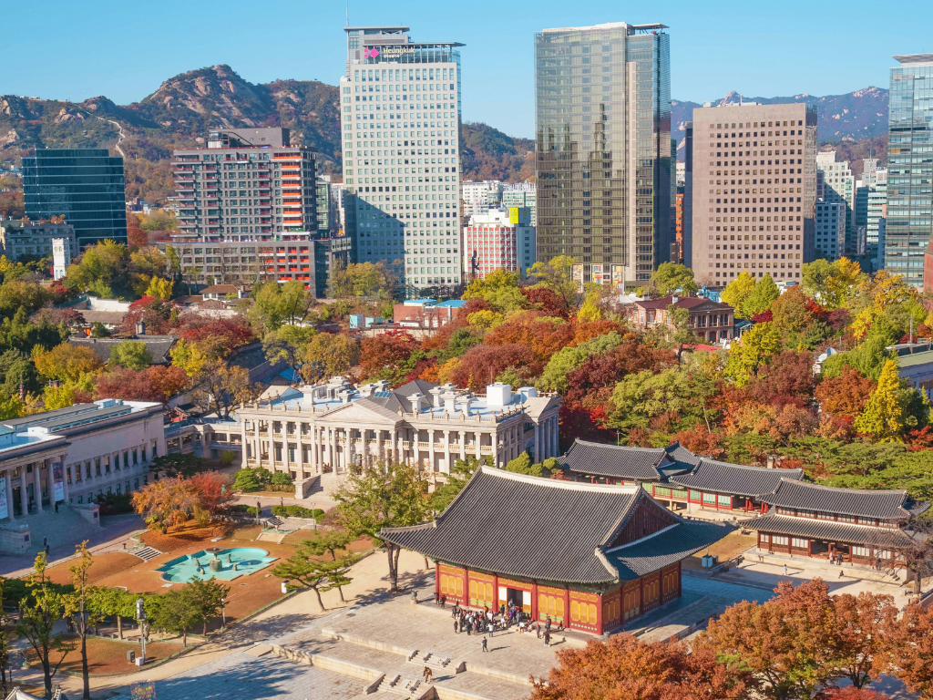 Autumn at Deoksugung Palace.