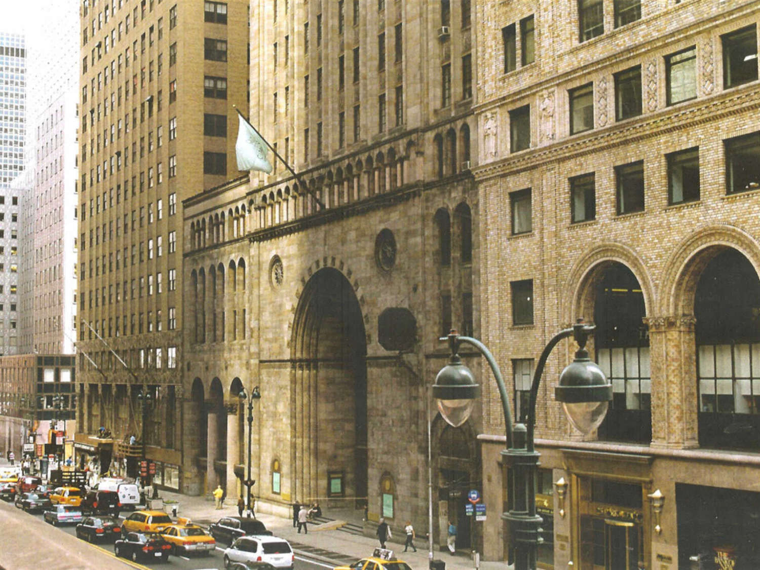 View of the Bowery Savings Bank from across the street 
