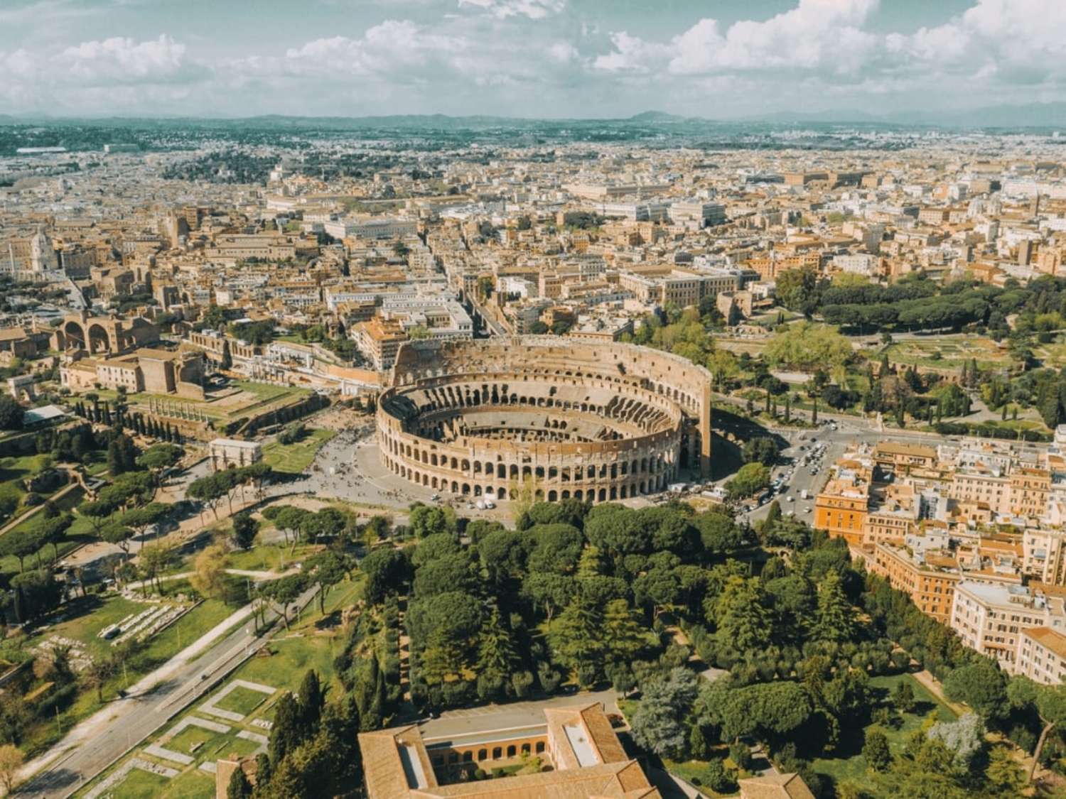 Aerial View of Rome, Italy