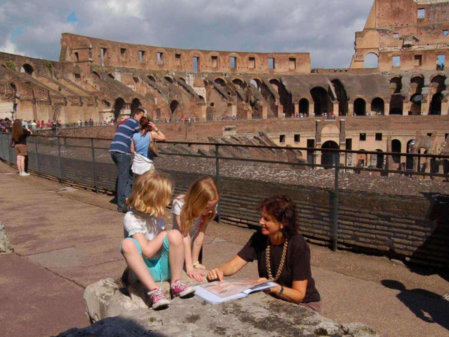 Young Context Travelers Exploring the Colosseum 