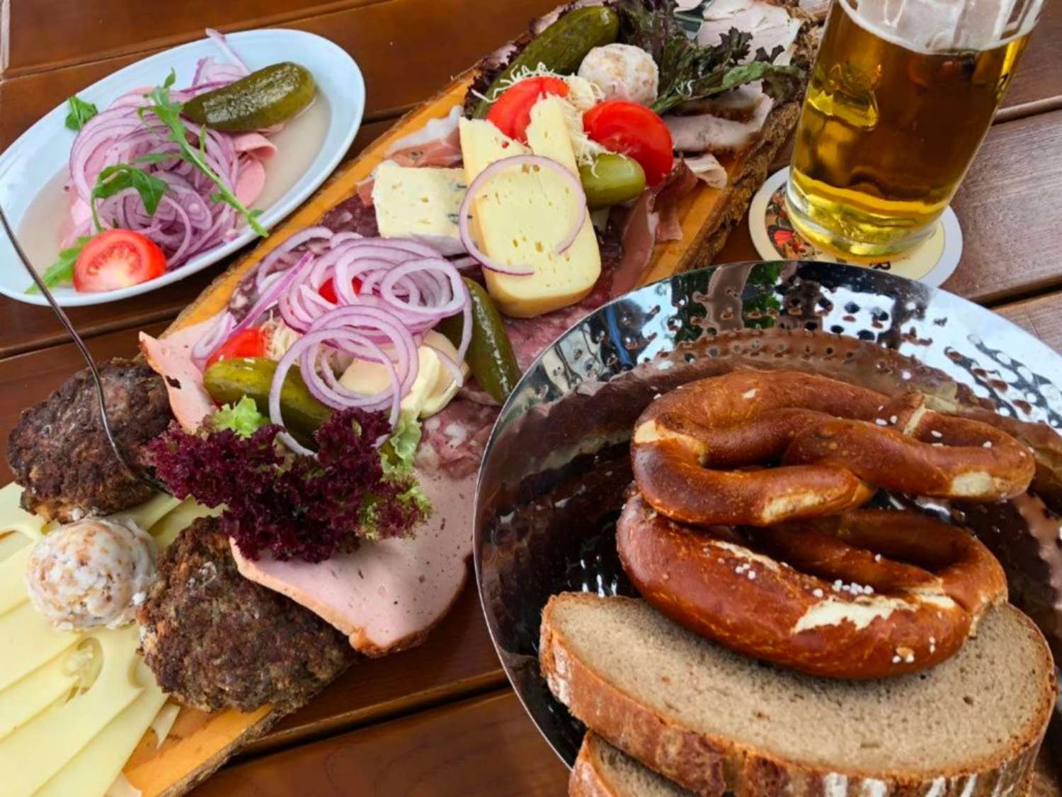 plate full of traditional Austrian foods