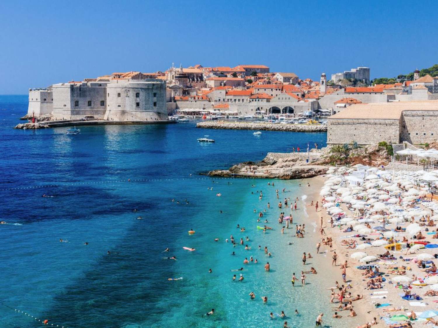 summer beach in dubrovnik