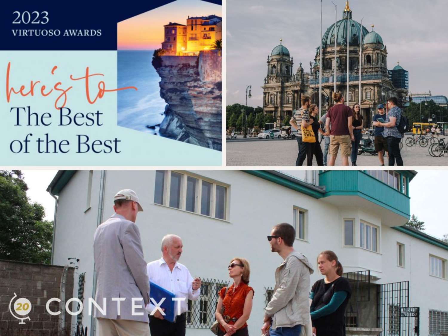 collage of images featuring tour guides around the world