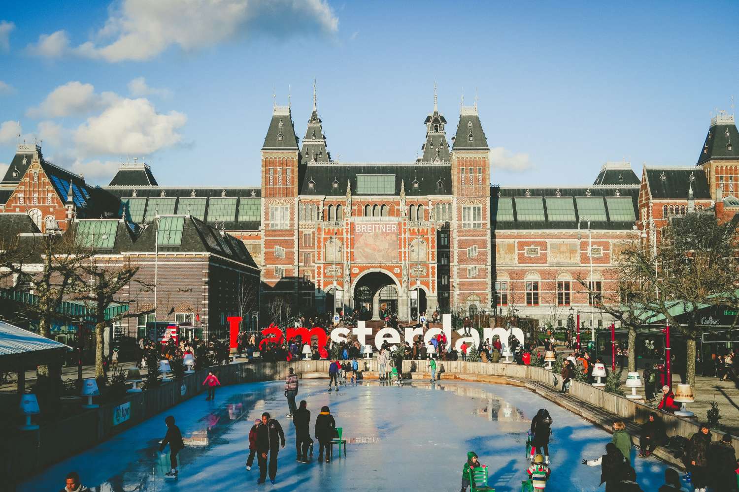 Ice skating in Amsterdam