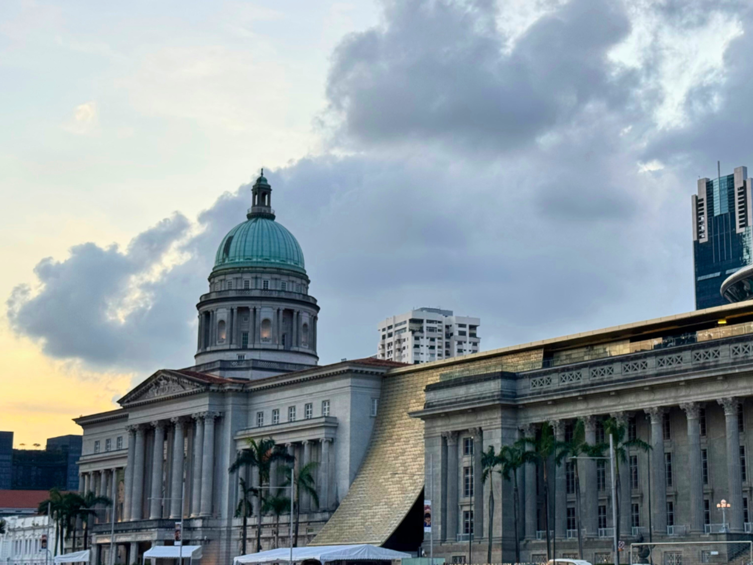 Singapore National Gallery during dusk 
