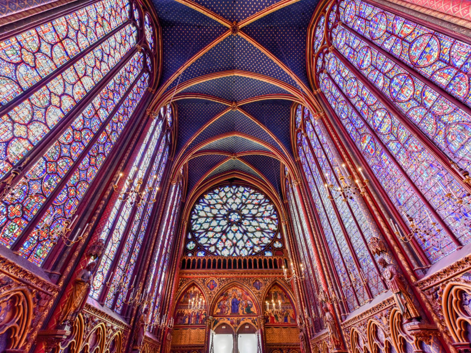The stained glass windows of Sainte Chapelle